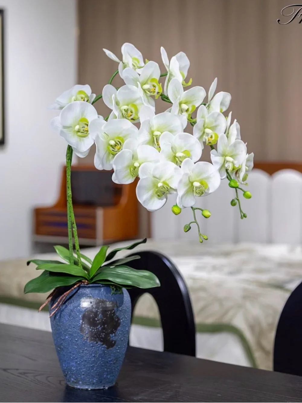 NIB Dilatata Faux White Phalaenopsis Orchids DIY Florals